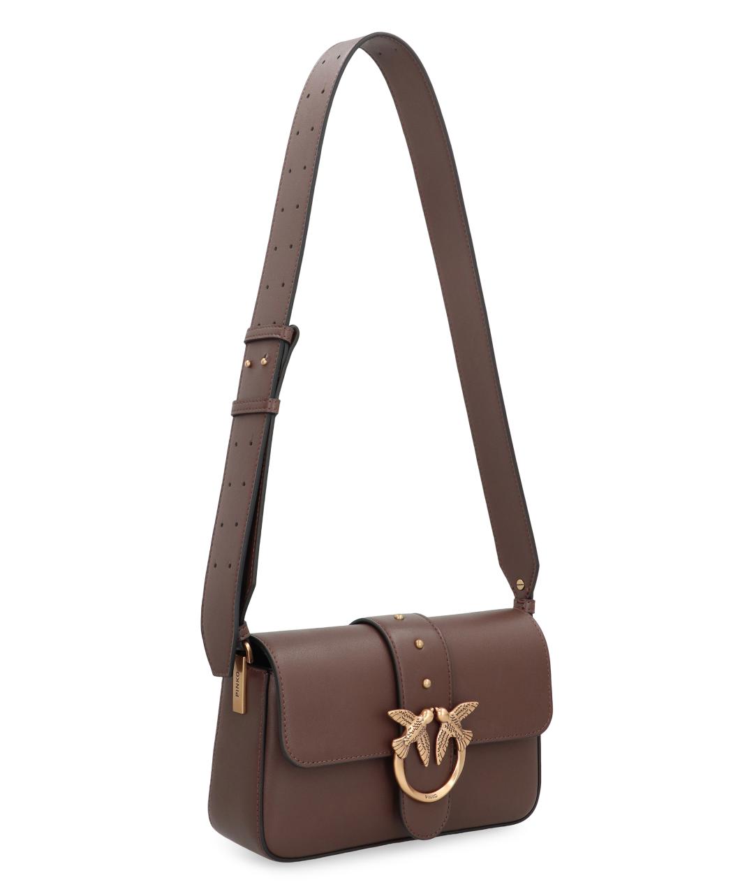 PINKO Коричневая хлопковая сумка через плечо, фото 2