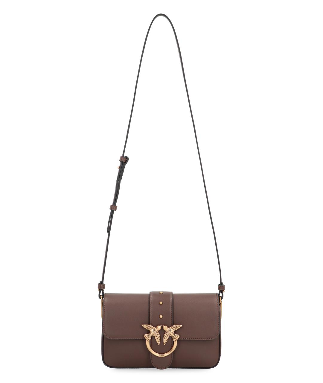 PINKO Коричневая хлопковая сумка через плечо, фото 4