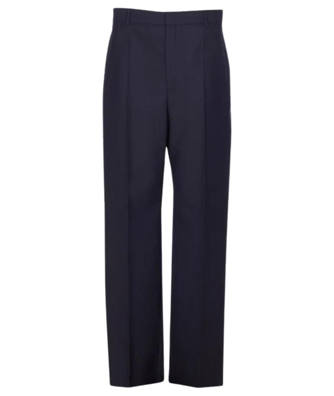 SAINT LAURENT Синие шерстяные классические брюки, фото 1