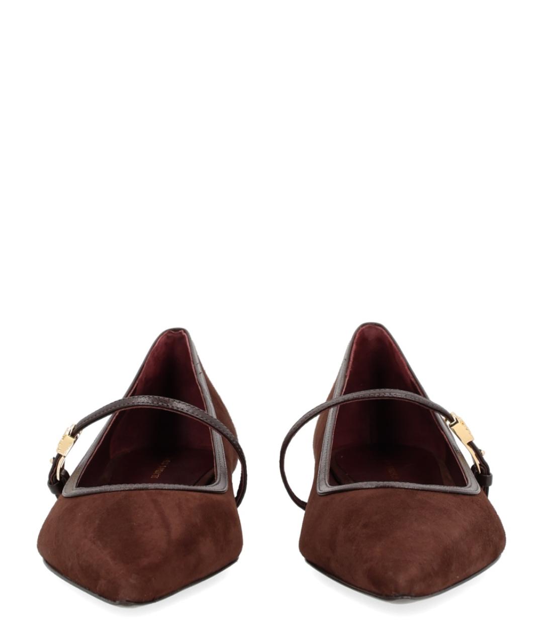 TORY BURCH Коричневые замшевые туфли, фото 4