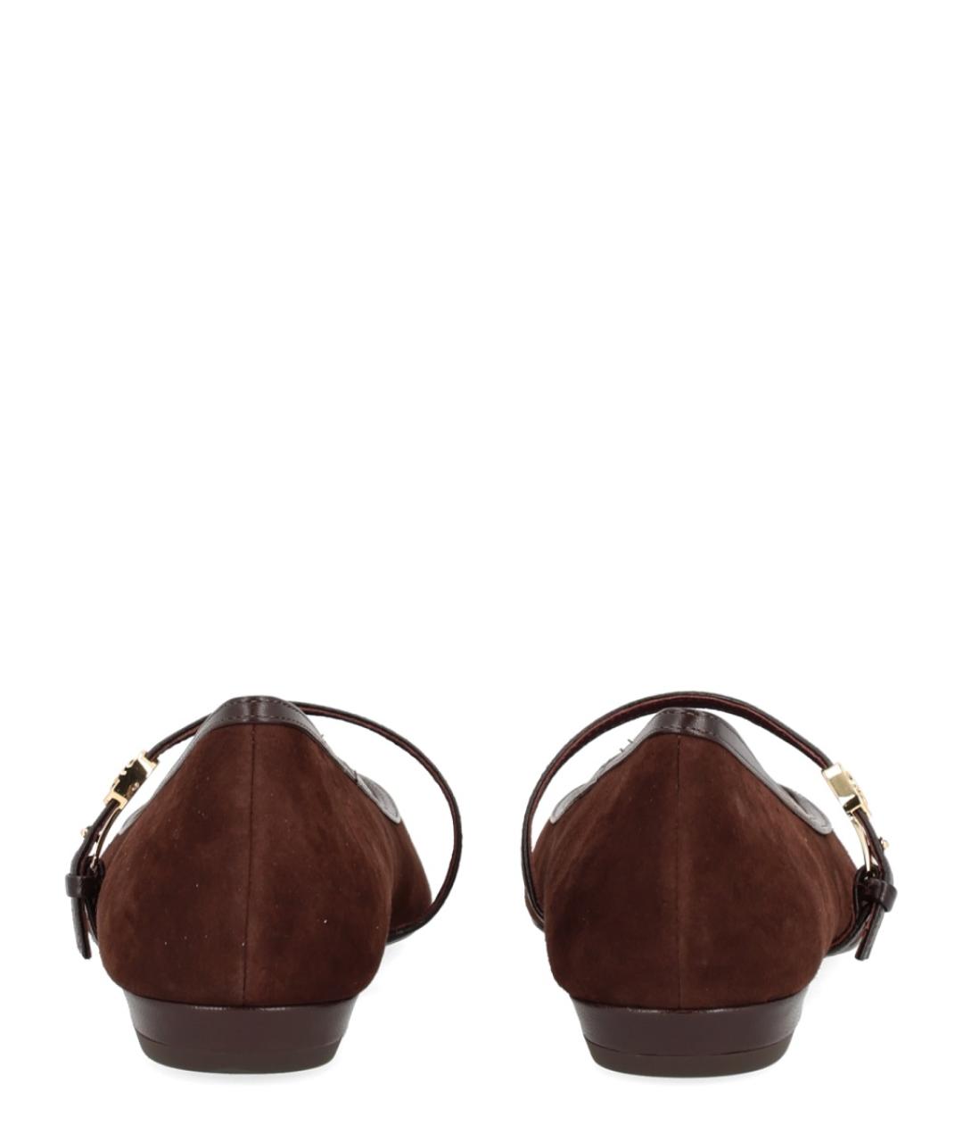 TORY BURCH Коричневые замшевые туфли, фото 5