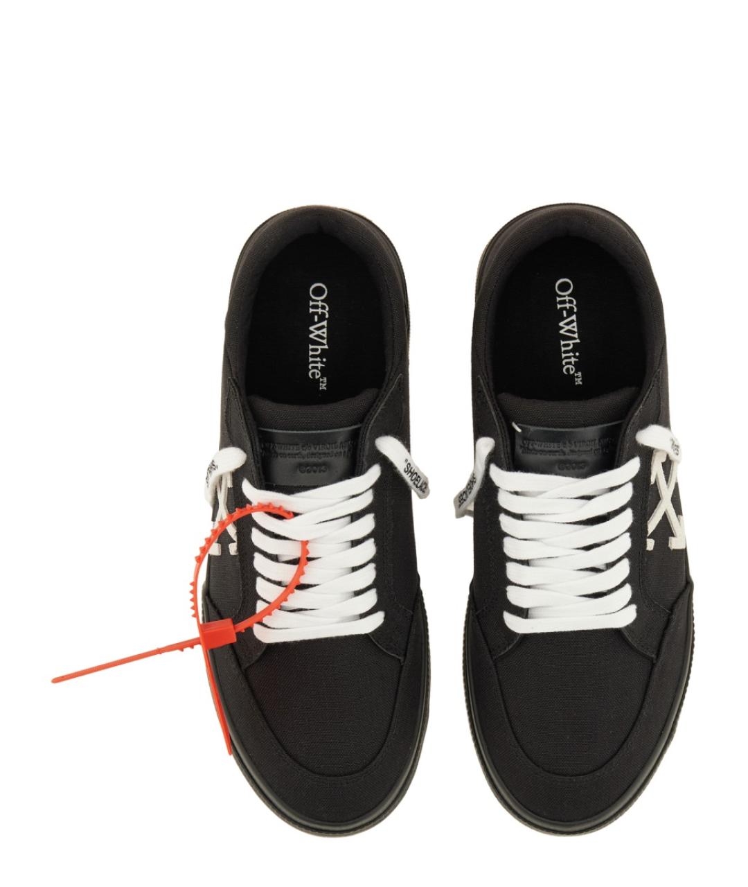 OFF-WHITE Черные текстильные низкие кроссовки / кеды, фото 5
