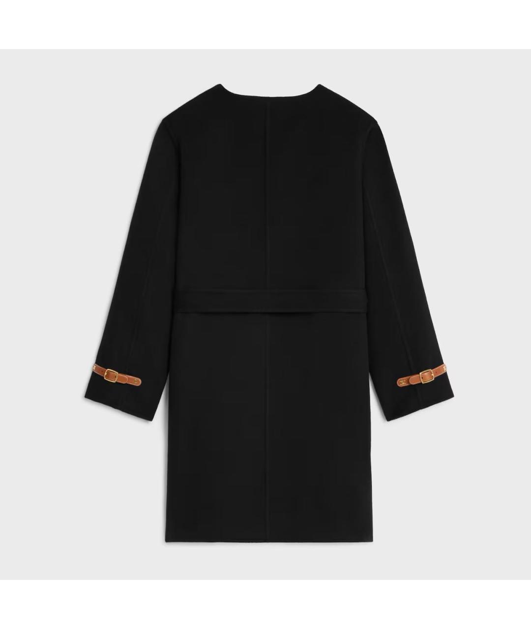 CELINE Черное кашемировое пальто, фото 2