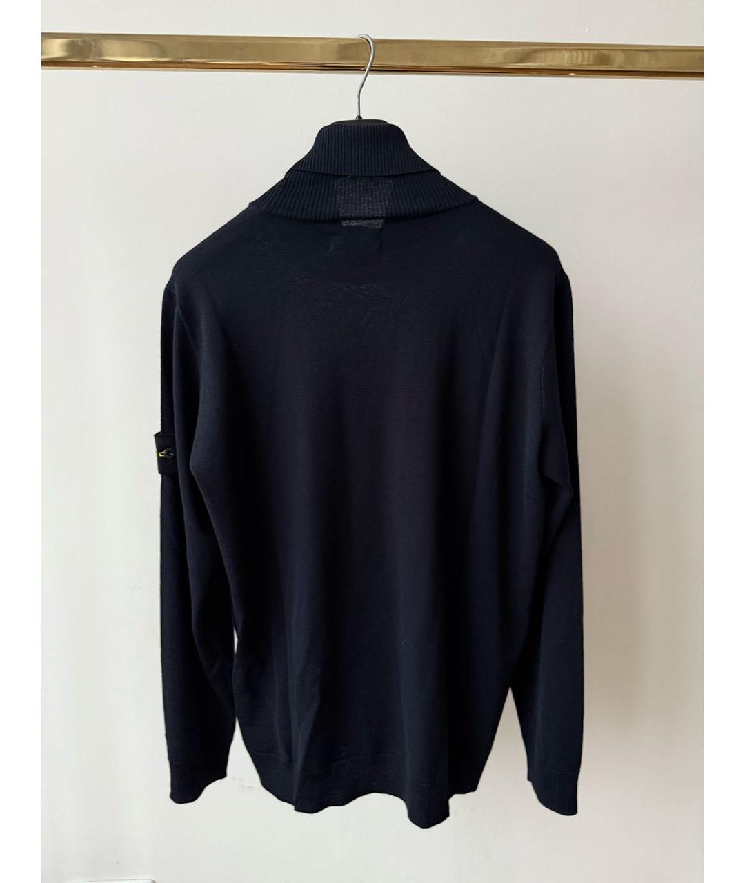 STONE ISLAND Темно-синяя водолазка, фото 8