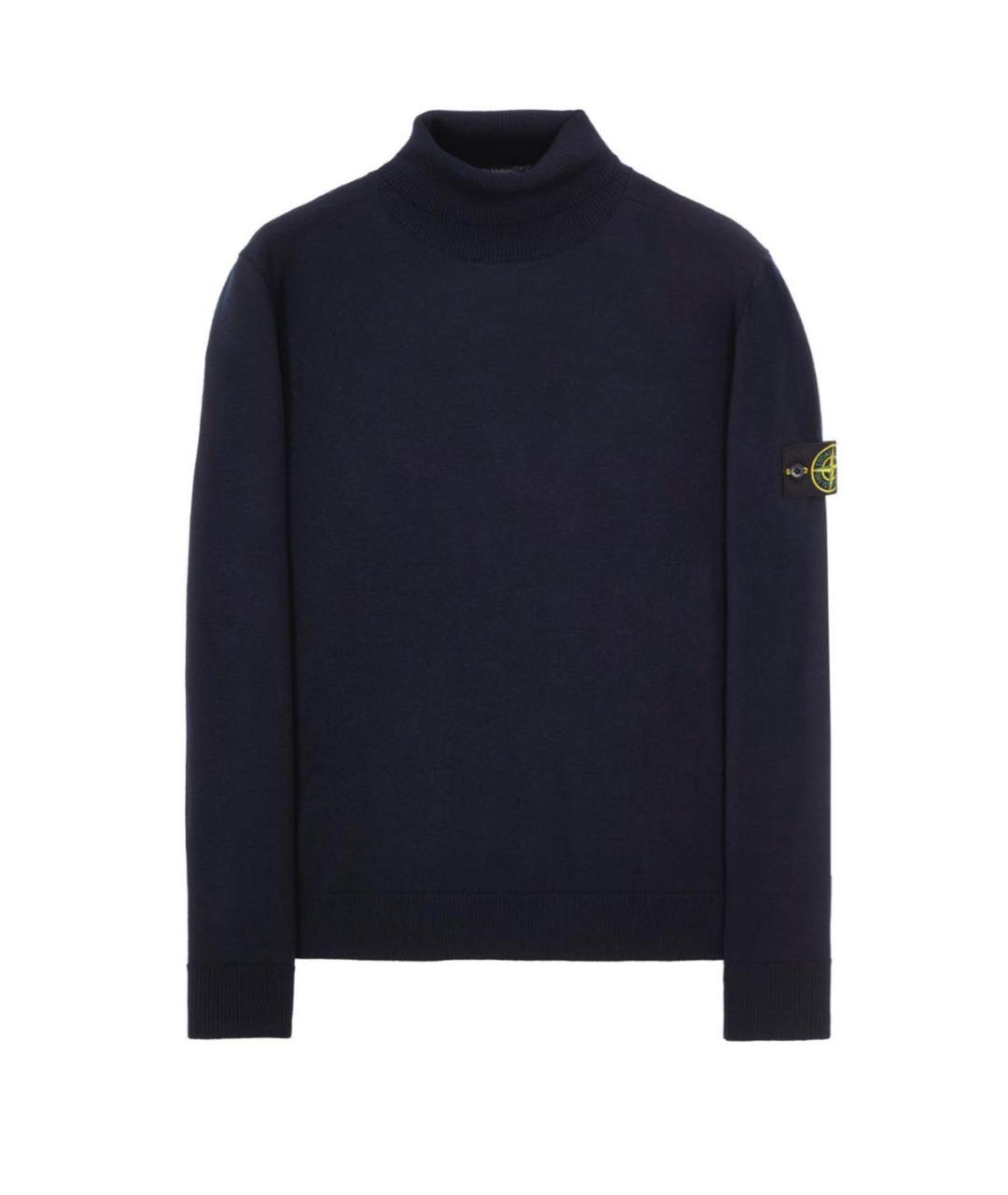 STONE ISLAND Темно-синяя водолазка, фото 9