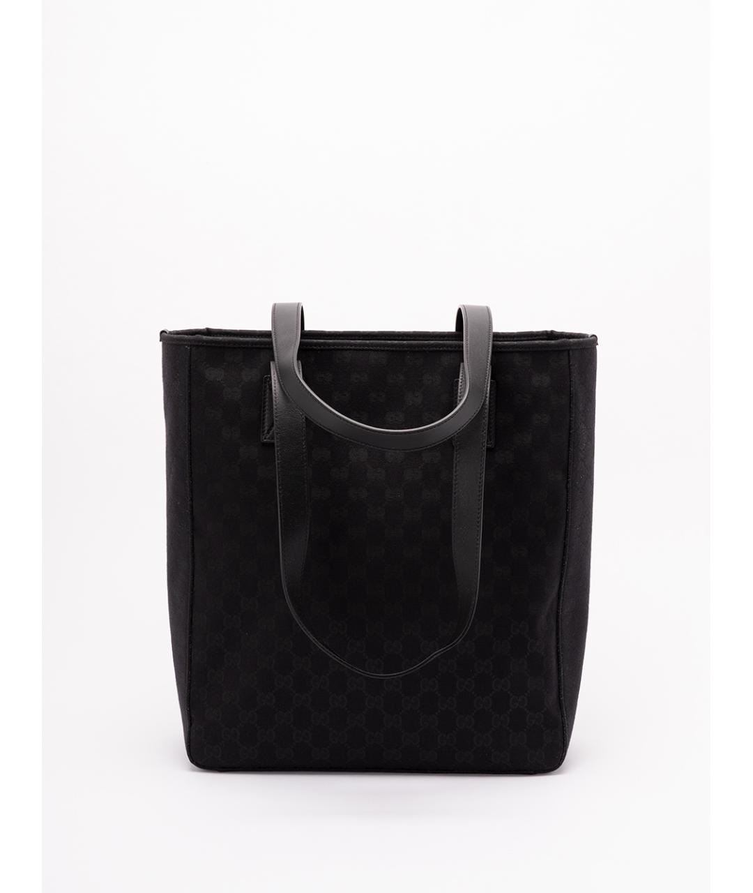 GUCCI Черная синтетическая сумка тоут, фото 2