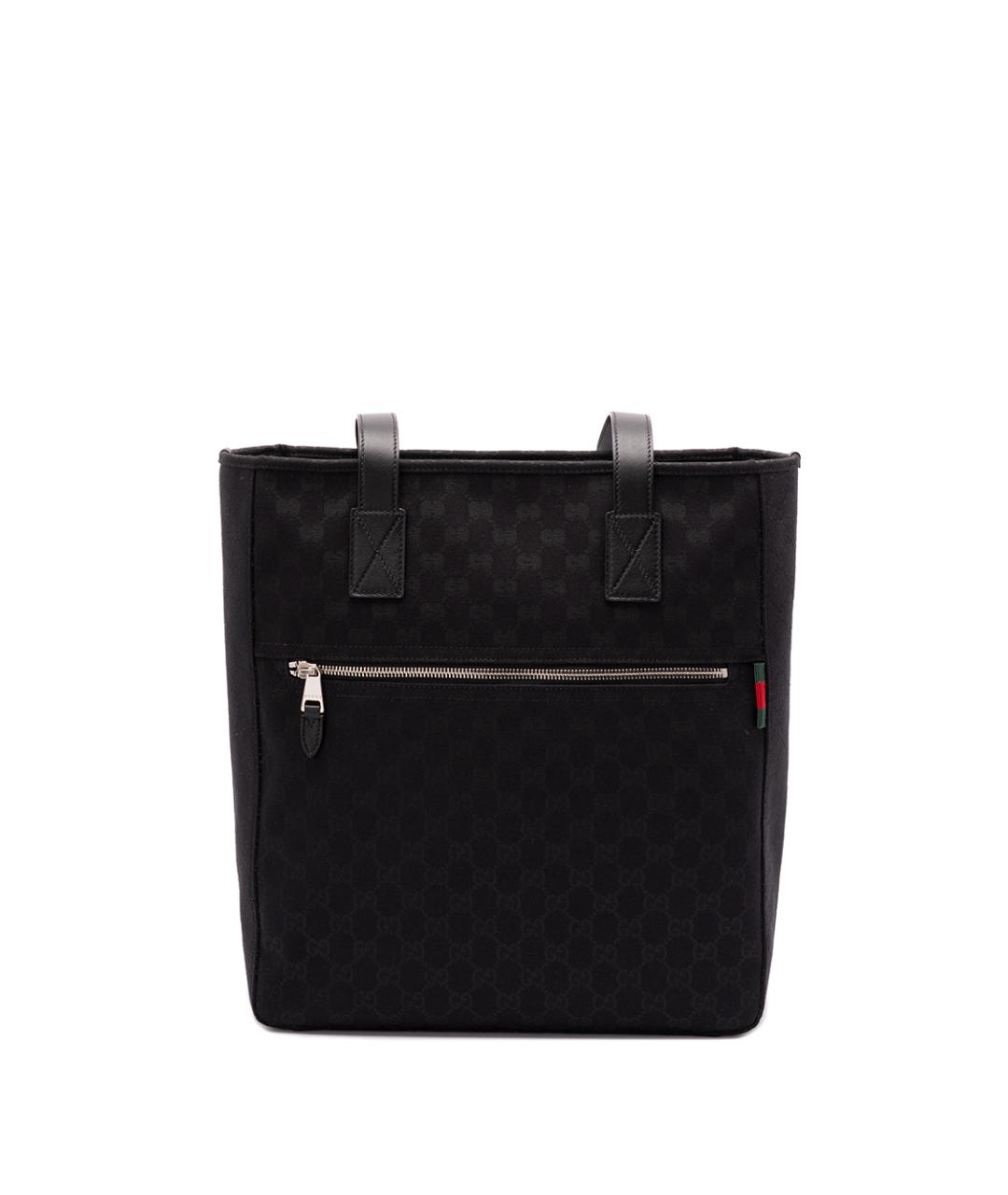 GUCCI Черная синтетическая сумка тоут, фото 1