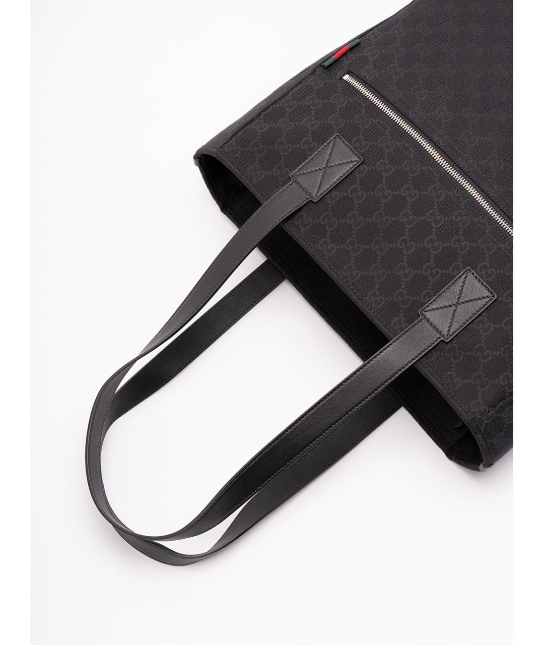 GUCCI Черная синтетическая сумка тоут, фото 4