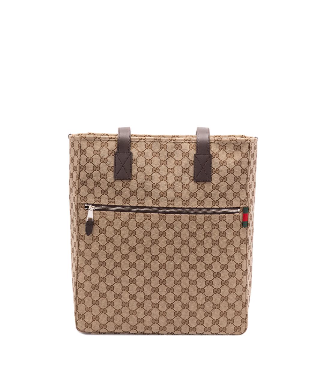GUCCI Бежевая синтетическая сумка тоут, фото 1
