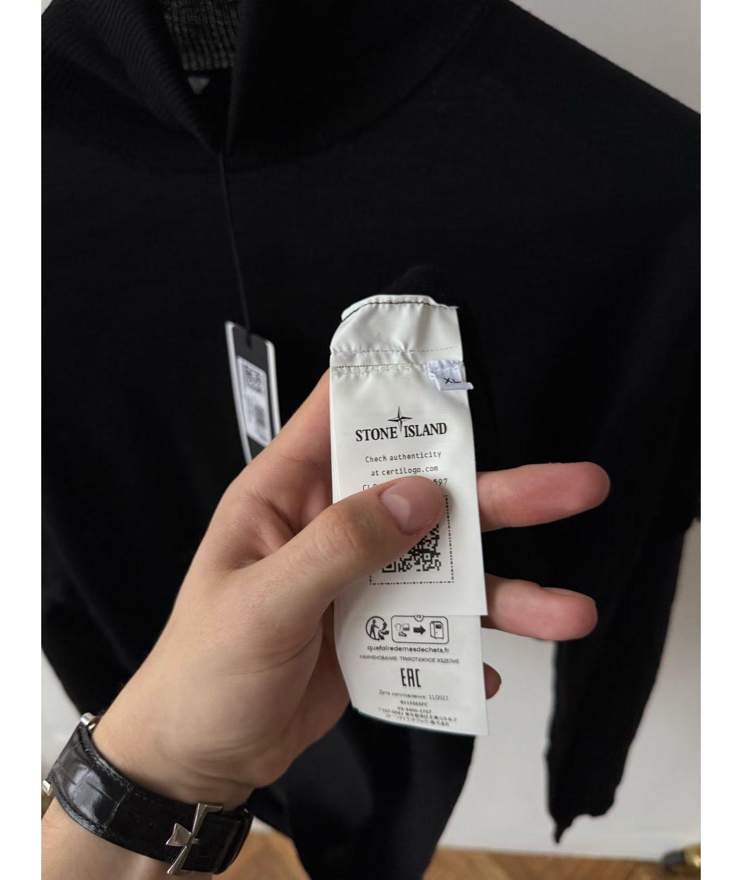 STONE ISLAND Черная водолазка, фото 7