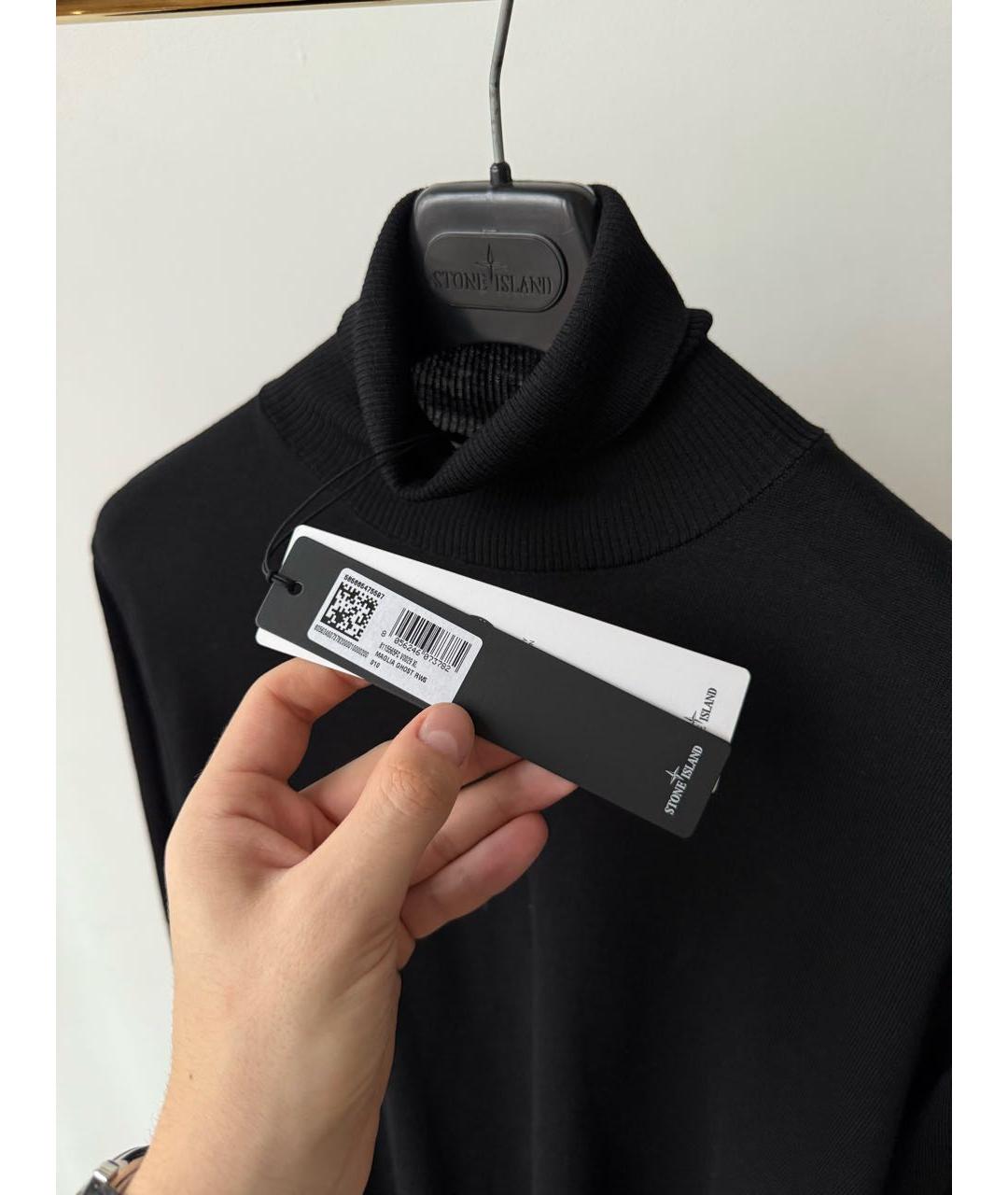 STONE ISLAND Черная водолазка, фото 3