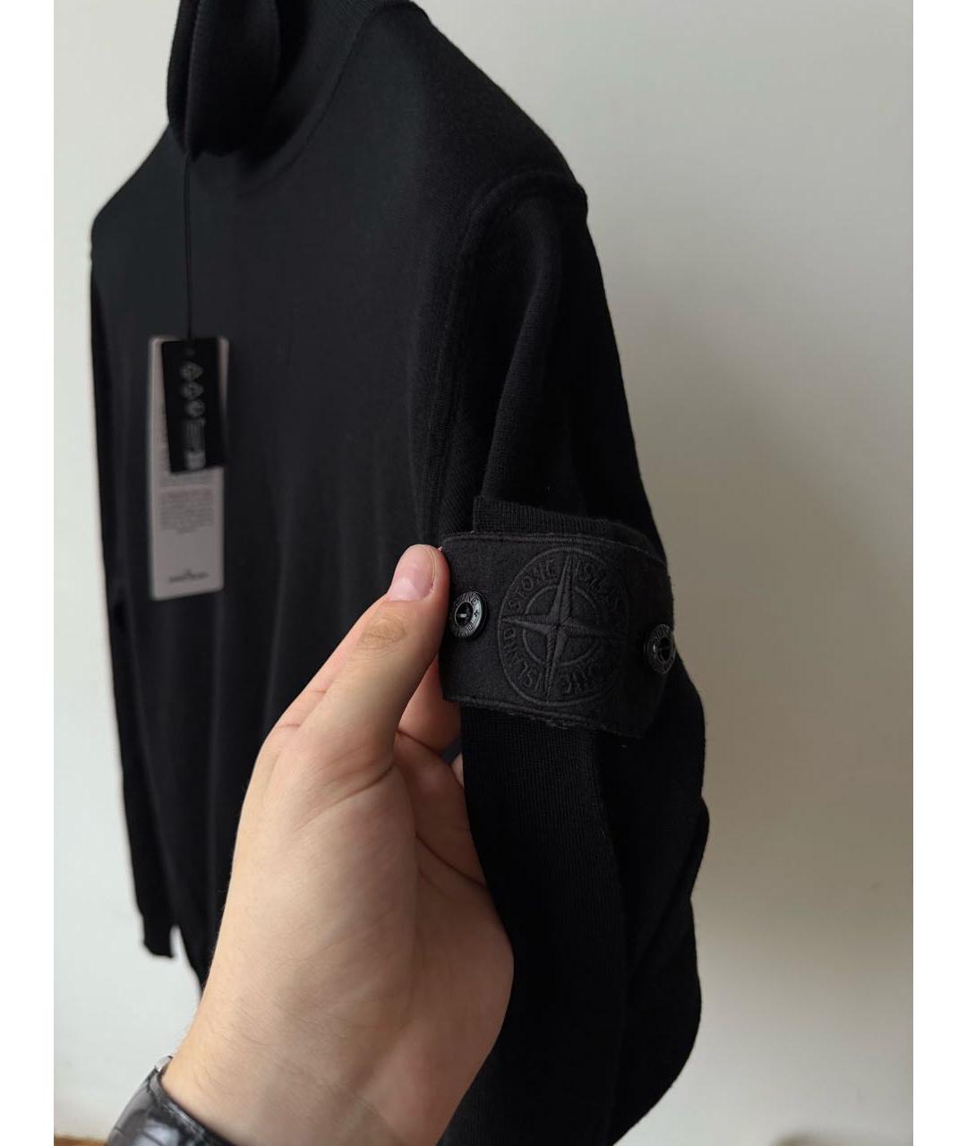 STONE ISLAND Черная водолазка, фото 5