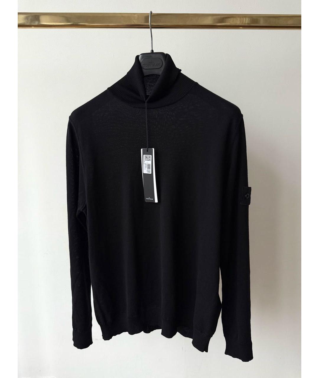 STONE ISLAND Черная водолазка, фото 2