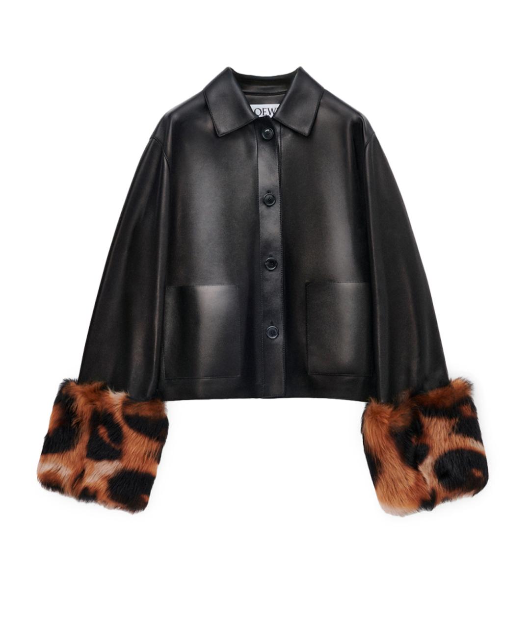 LOEWE Черная кожаная куртка, фото 1