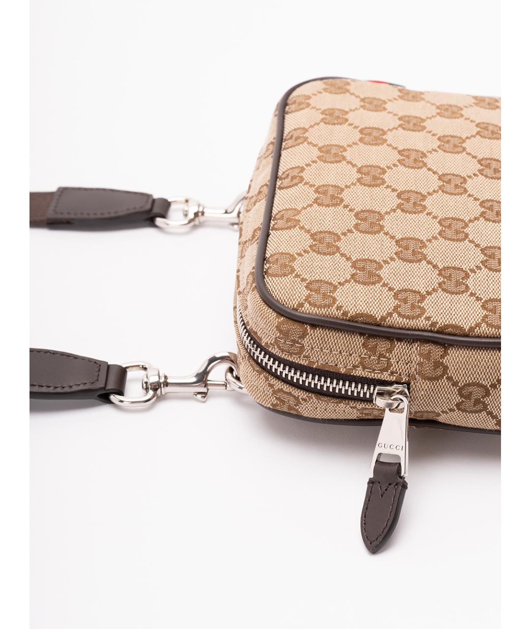 GUCCI Бежевая синтетическая сумка на плечо, фото 4