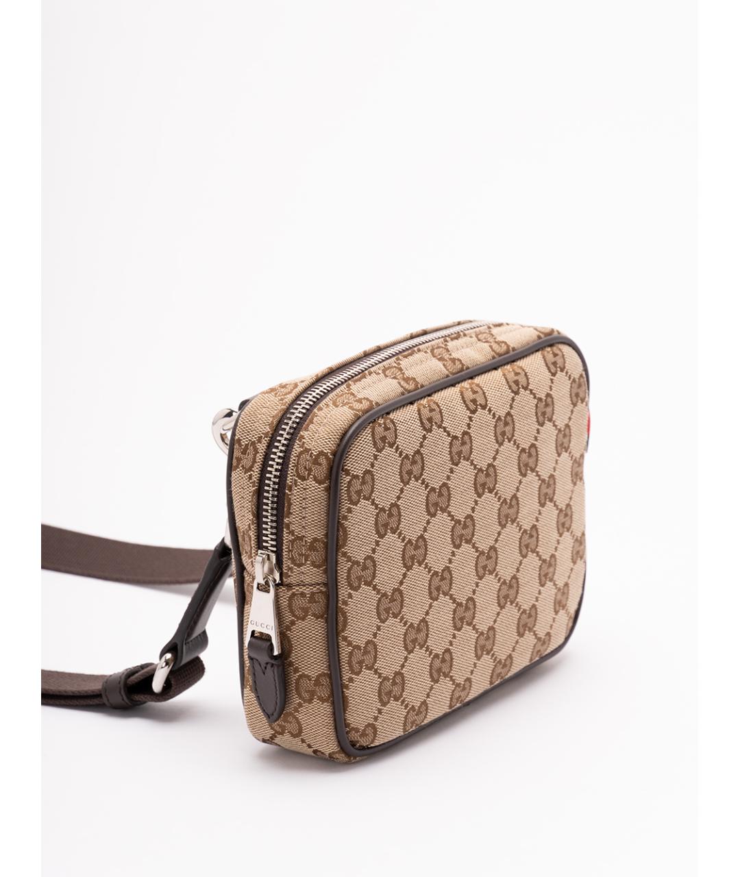 GUCCI Бежевая синтетическая сумка на плечо, фото 3