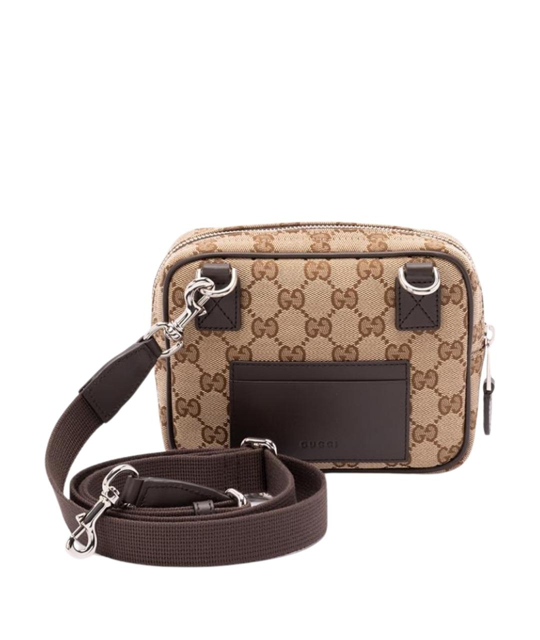 GUCCI Бежевая синтетическая сумка на плечо, фото 1