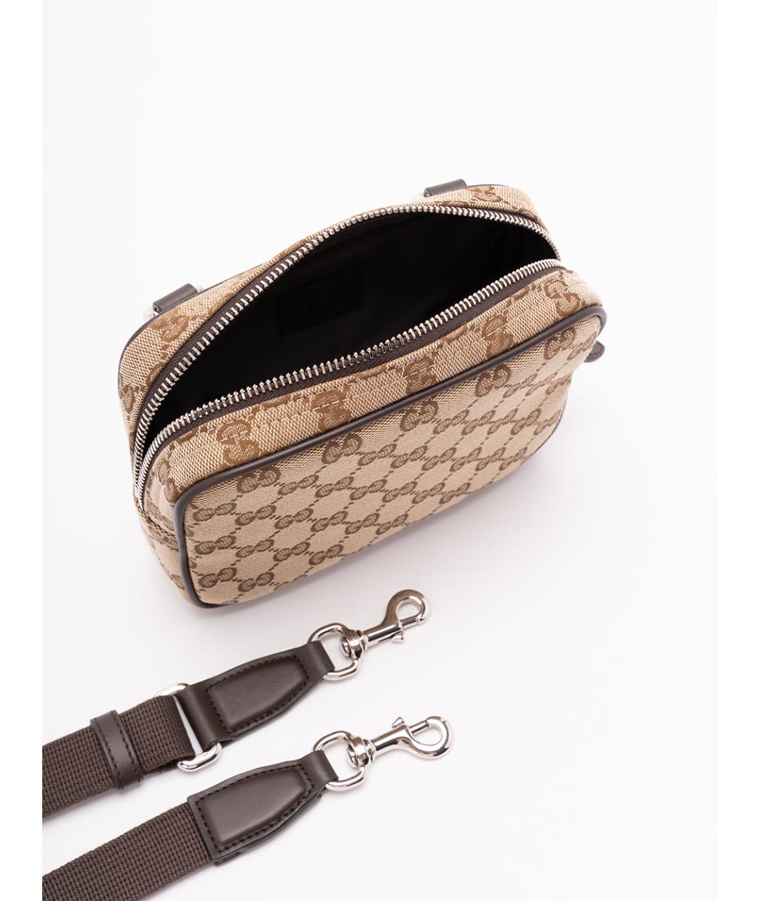 GUCCI Бежевая синтетическая сумка на плечо, фото 5