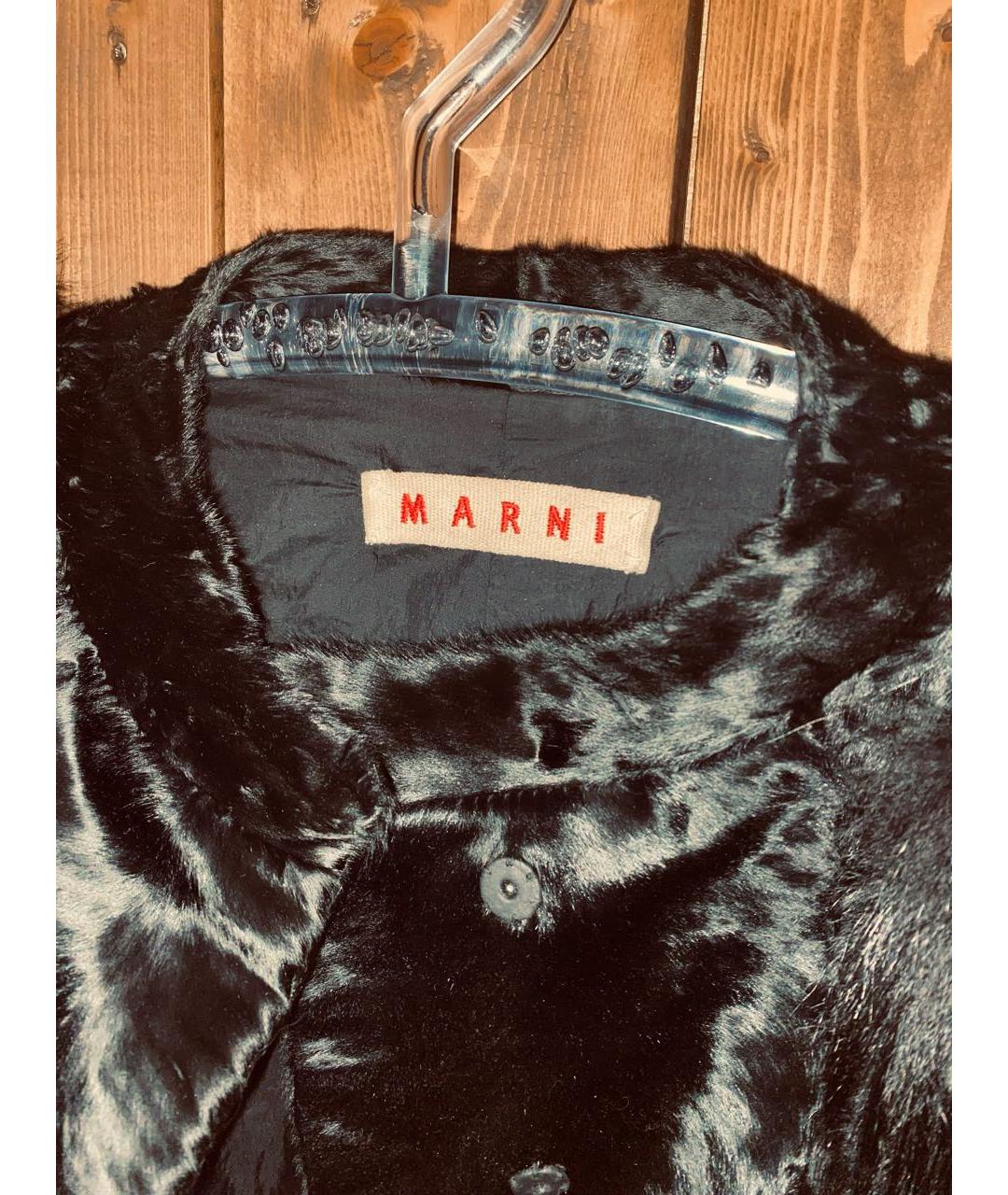 MARNI Черная меховая шуба, фото 6