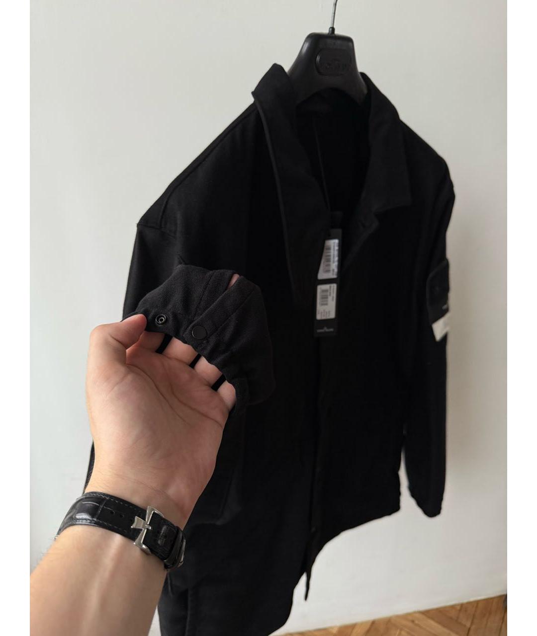 STONE ISLAND Черное пальто, фото 4