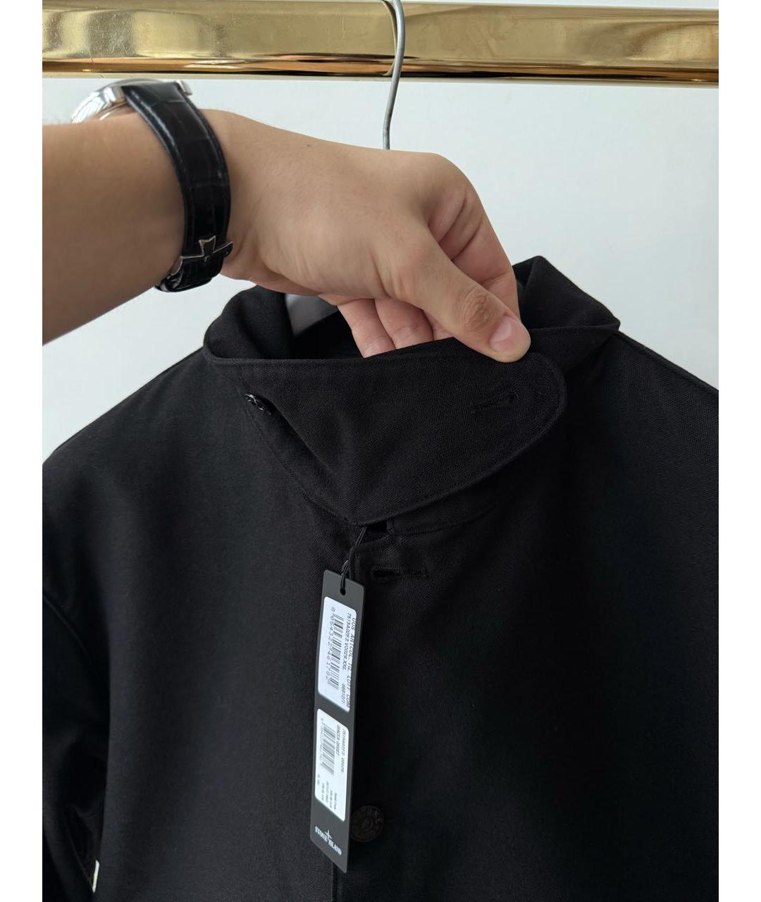 STONE ISLAND Черное пальто, фото 3