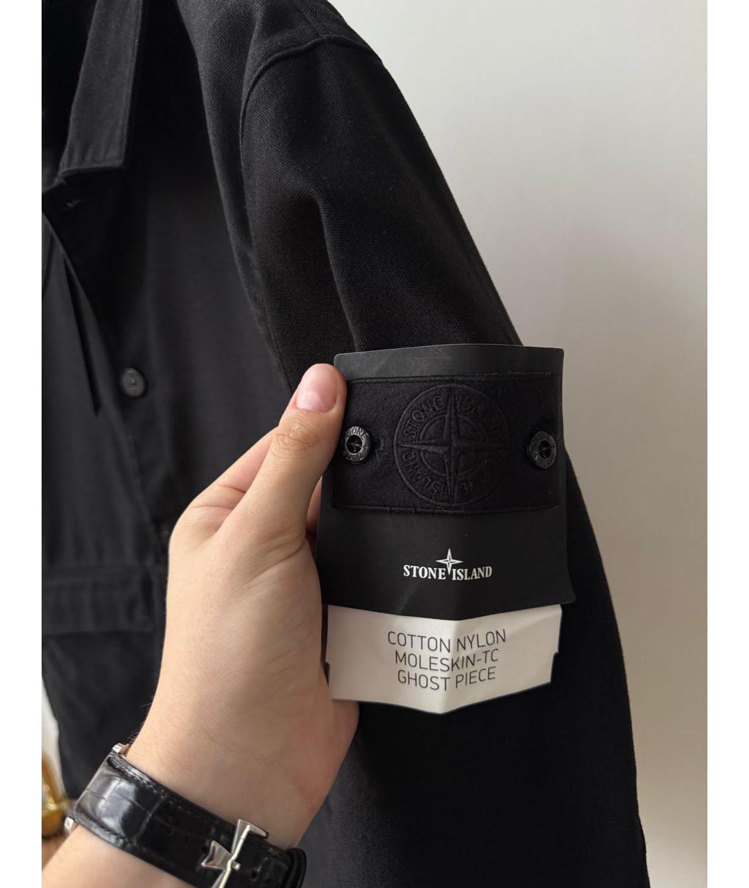 STONE ISLAND Черное пальто, фото 5