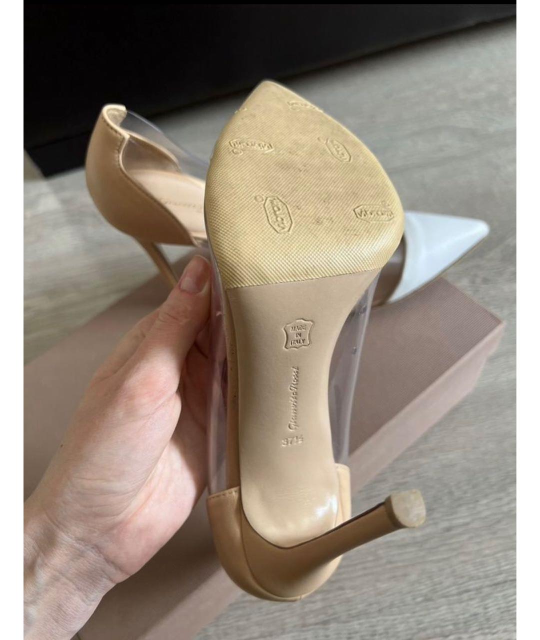 GIANVITO ROSSI Белые кожаные туфли, фото 3