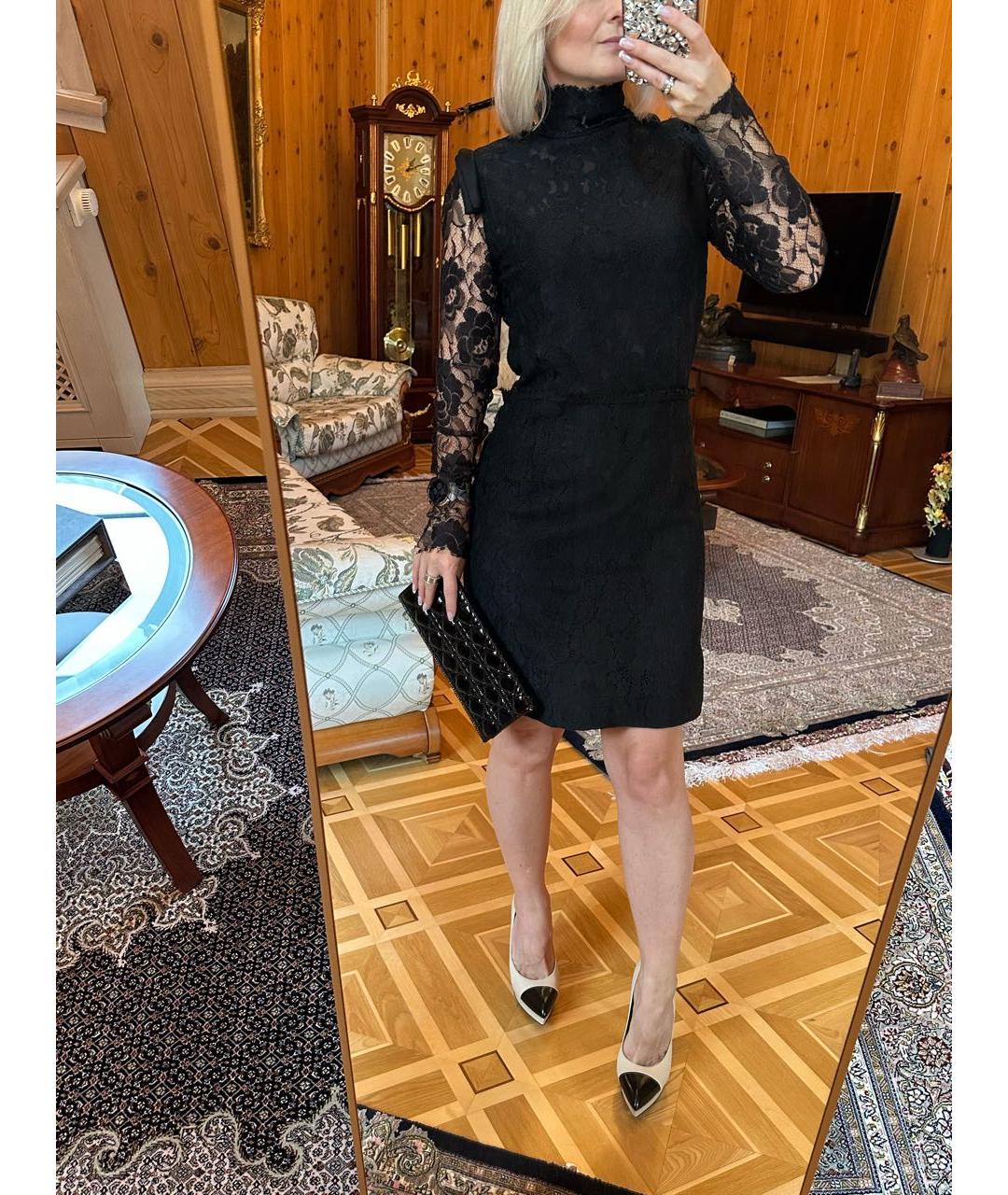 LANVIN Черное шелковое вечернее платье, фото 2