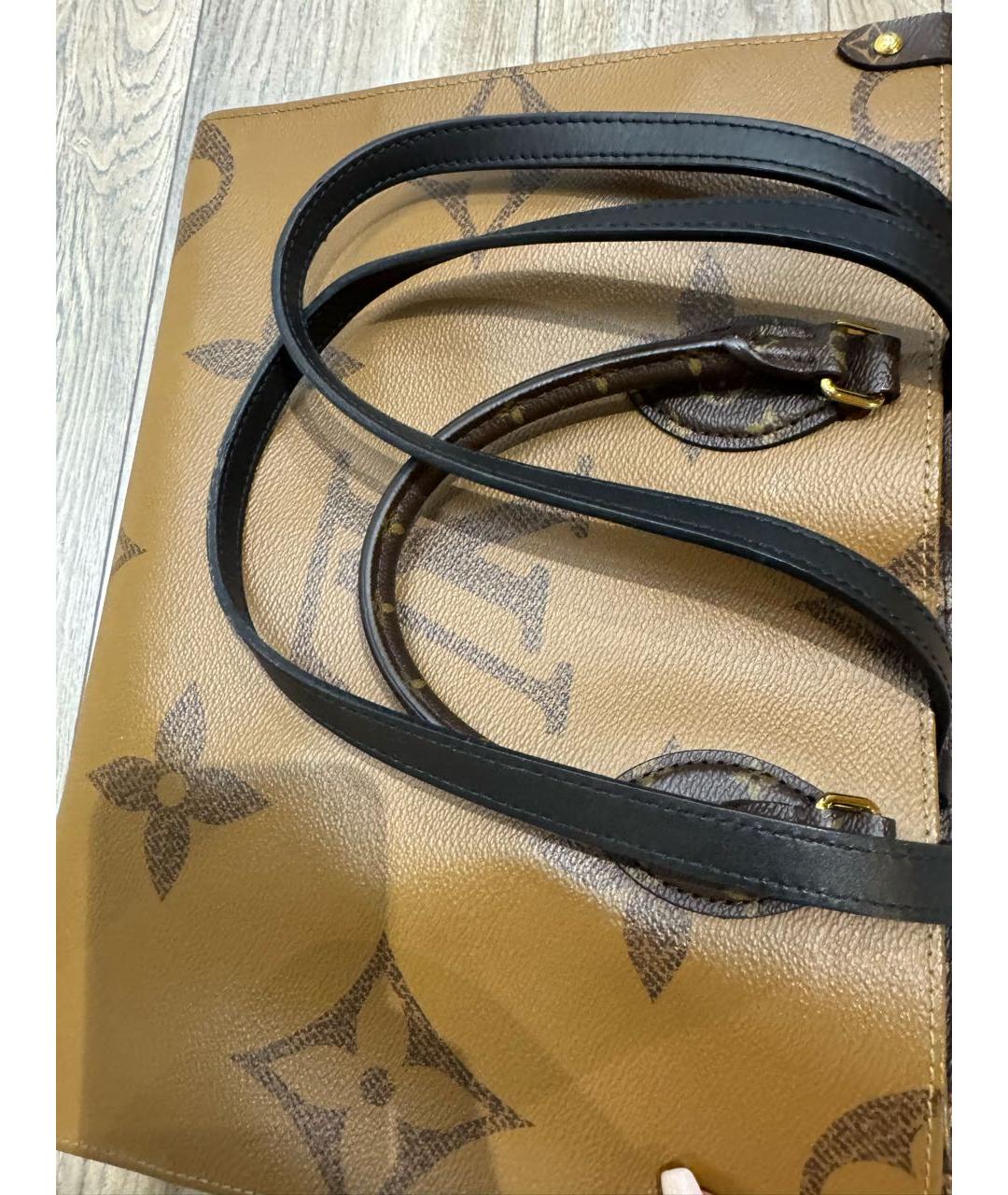 LOUIS VUITTON Коричневая сумка тоут, фото 7