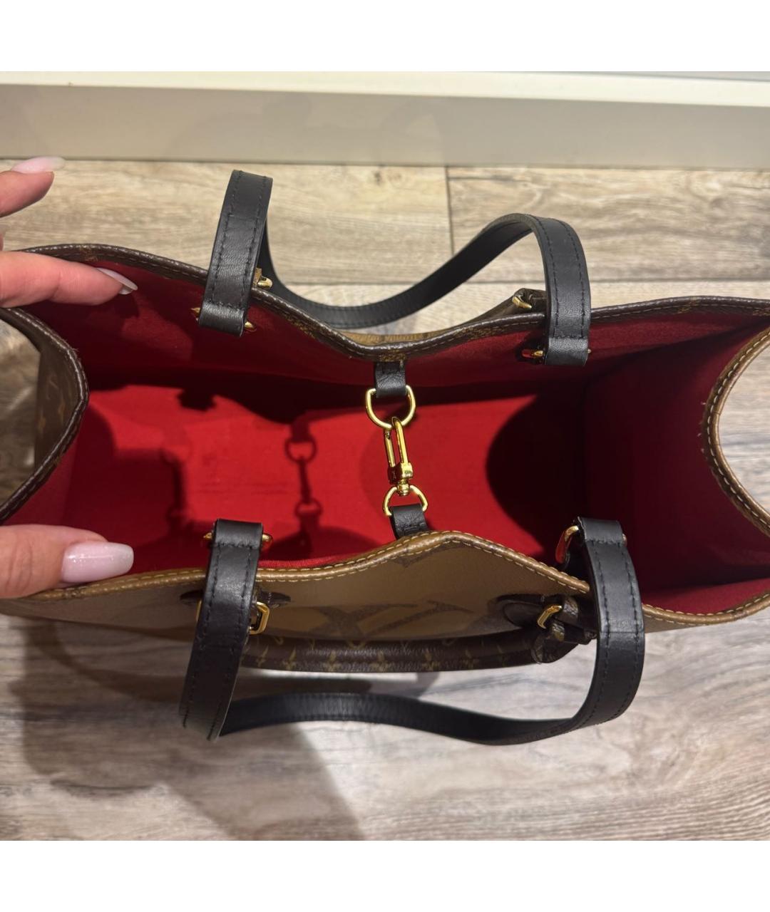 LOUIS VUITTON Коричневая сумка тоут, фото 3
