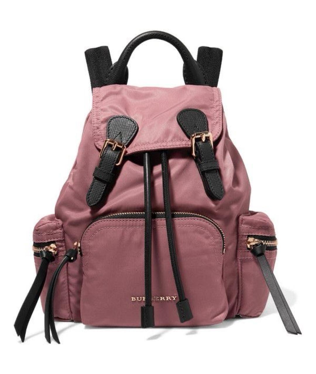 BURBERRY Розовый синтетический рюкзак, фото 6