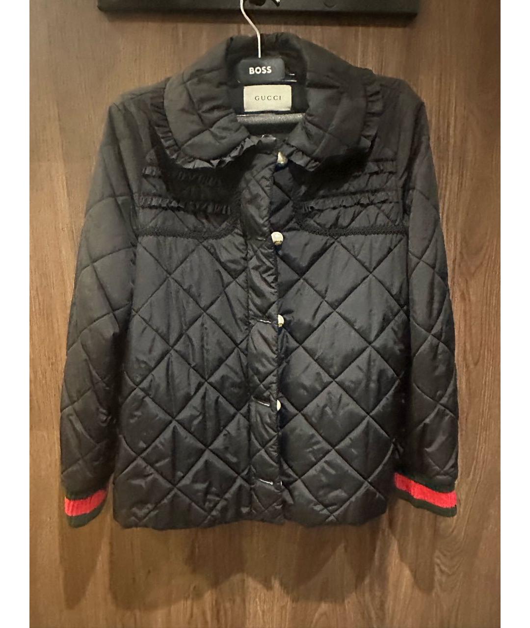 GUCCI Черная полиэстеровая куртка, фото 5