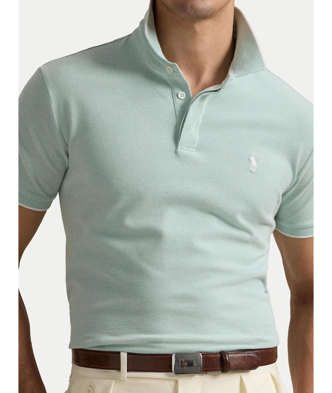 POLO RALPH LAUREN Хлопковое поло с коротким рукавом, фото 4