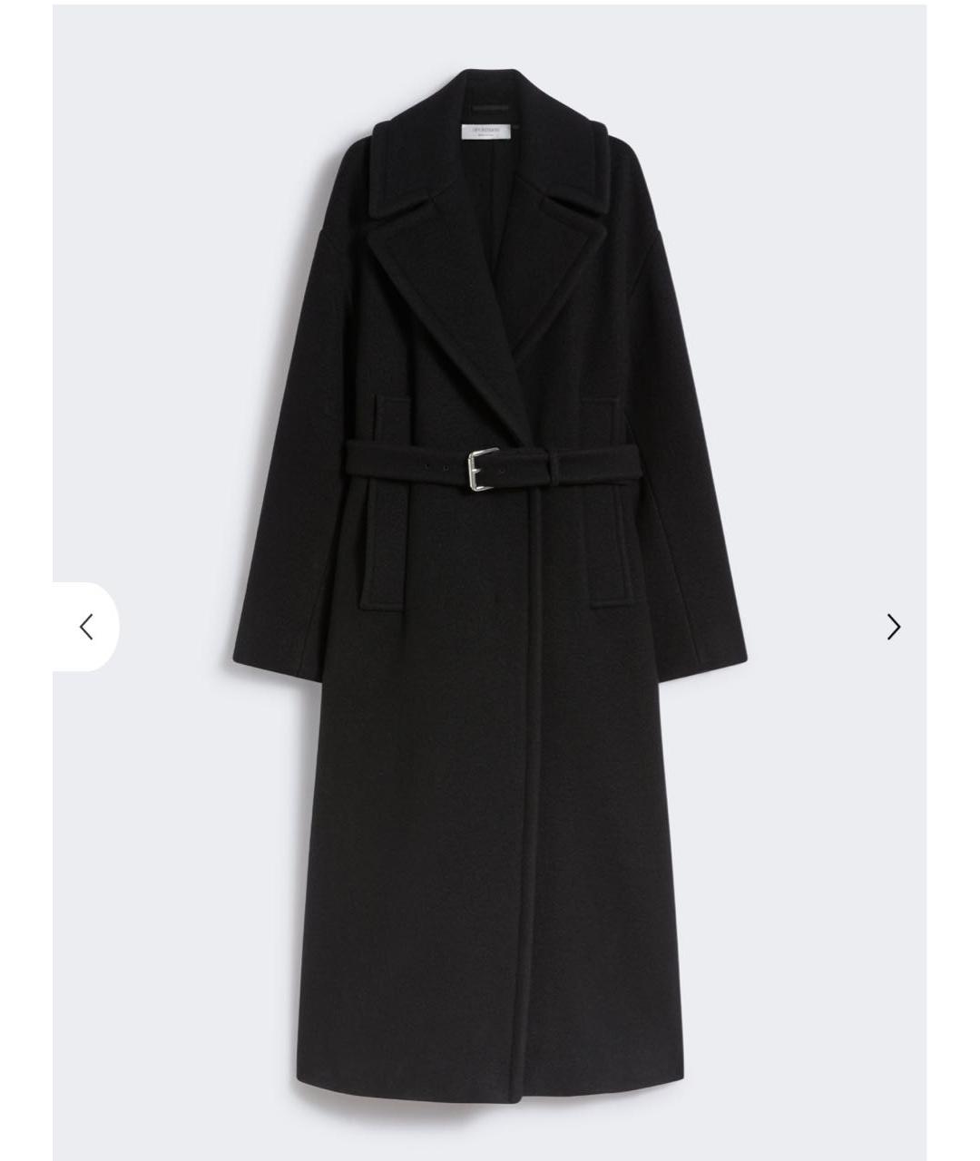 SPORTMAX Черное шерстяное пальто, фото 5