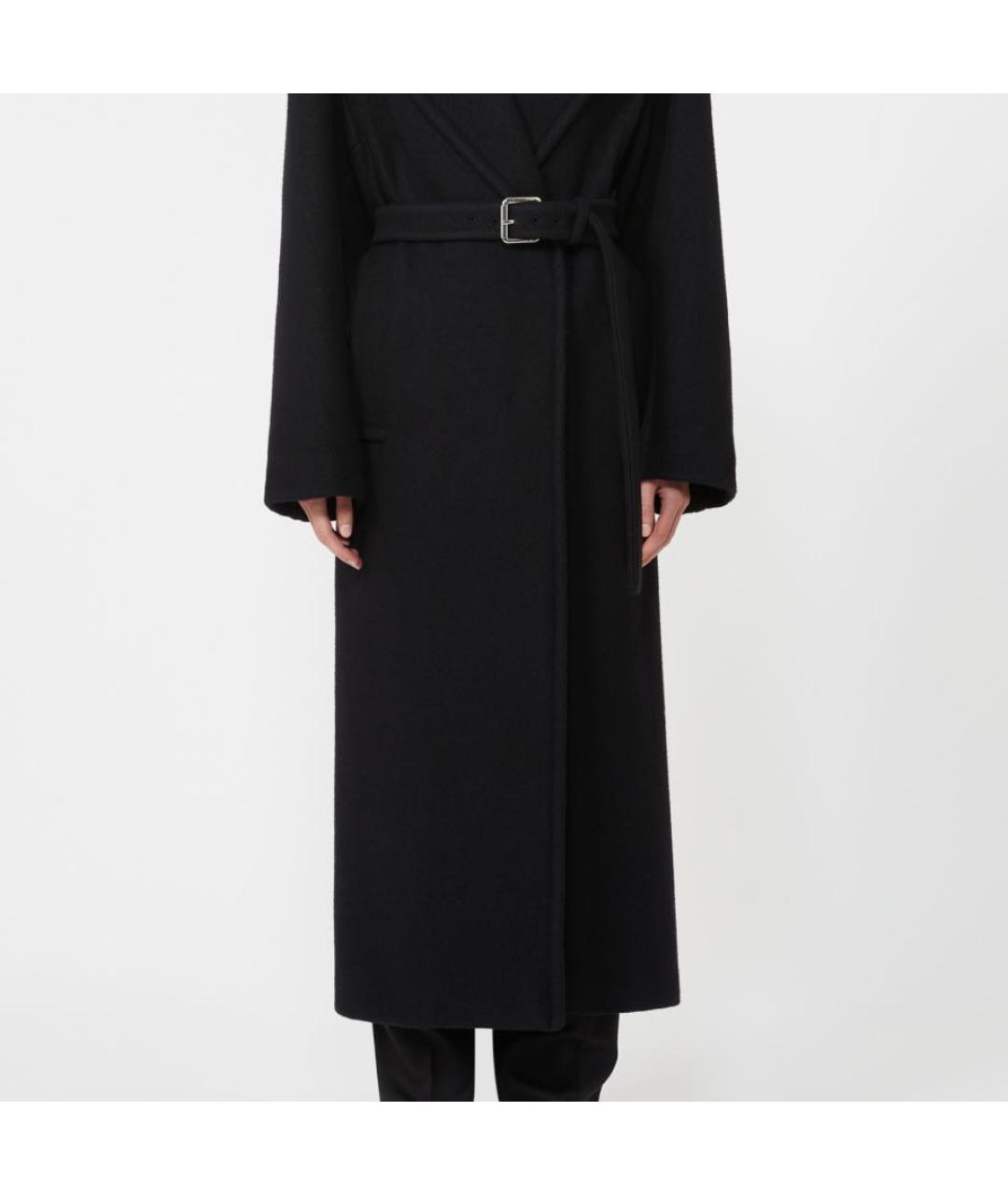 SPORTMAX Черное шерстяное пальто, фото 2