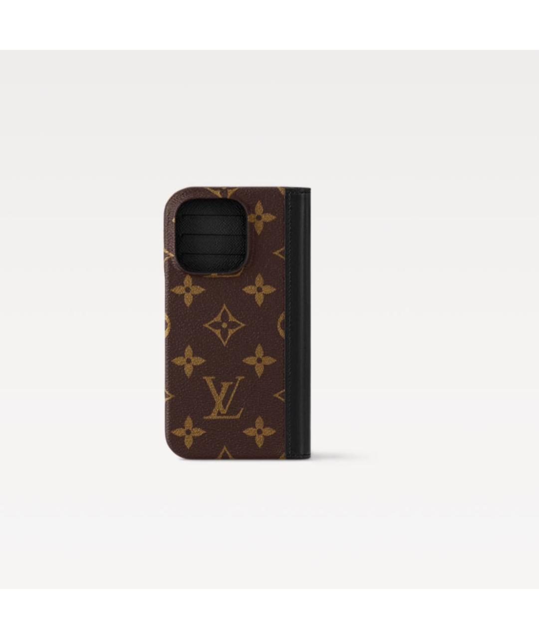 LOUIS VUITTON Коричневый кожаный кардхолдер, фото 2