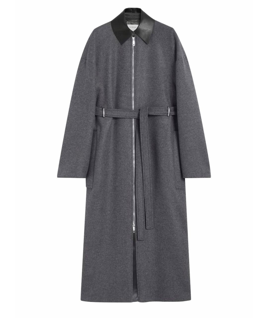 SPORTMAX Серое шерстяное пальто, фото 1