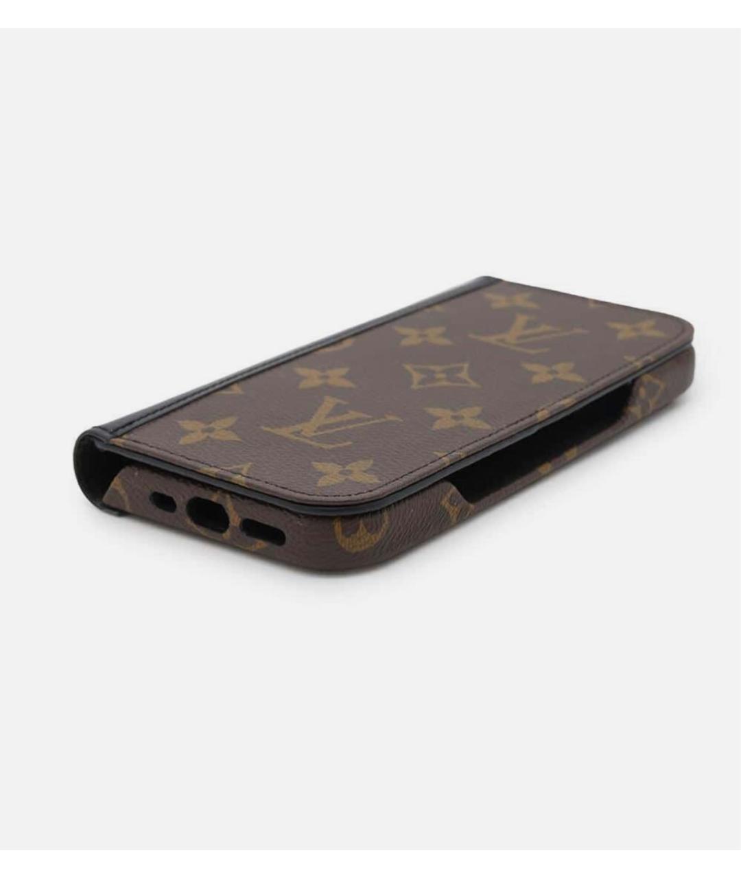 LOUIS VUITTON Коричневый кожаный кардхолдер, фото 5