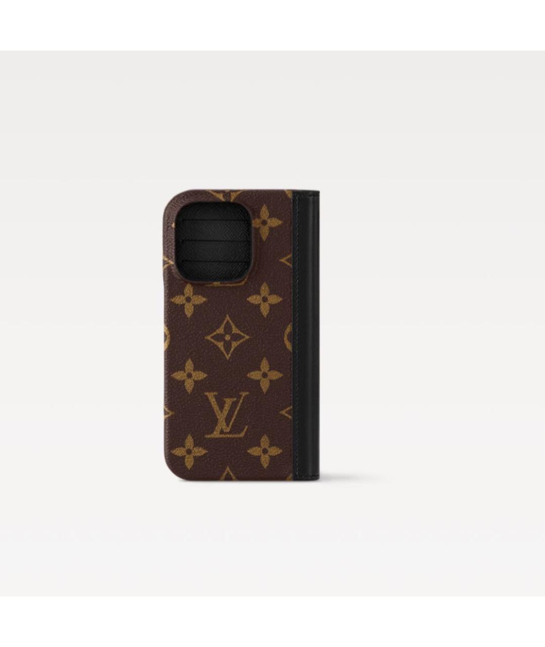 LOUIS VUITTON Коричневый кожаный кардхолдер, фото 2