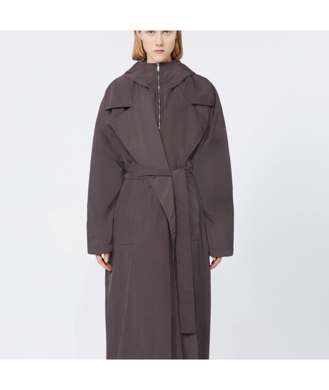 SPORTMAX Коричневый полиамидовый тренч/плащ, фото 2