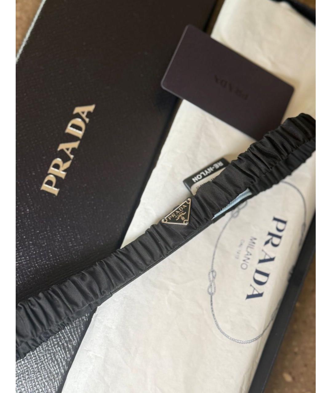 PRADA Черная повязка на голову, фото 2