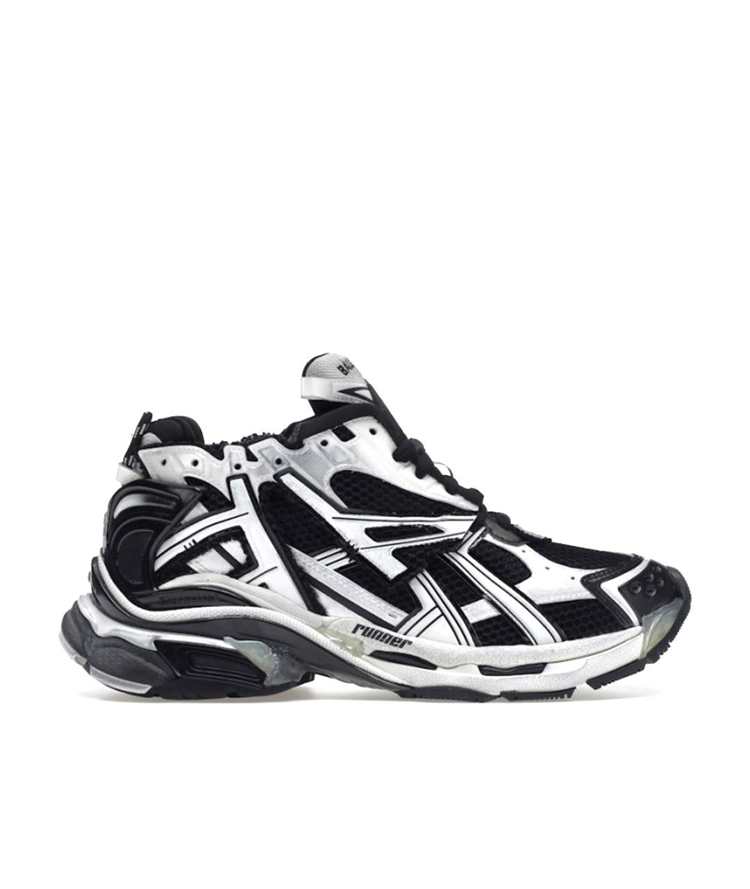 BALENCIAGA Черные кожаные низкие кроссовки / кеды, фото 1