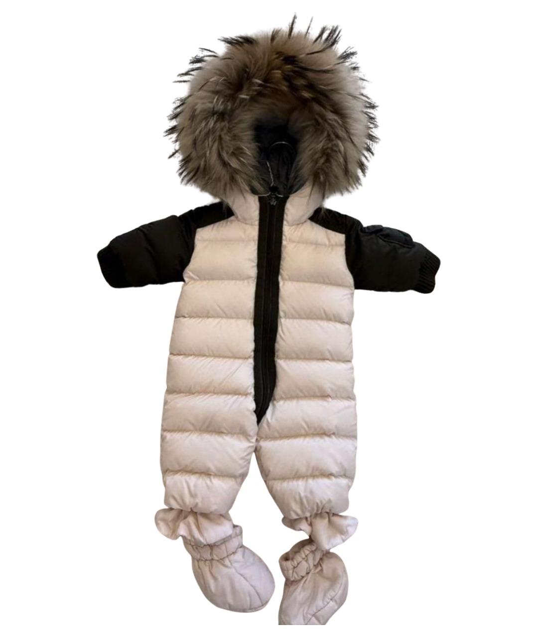 MONCLER KIDS Розовый комбинезон, фото 1