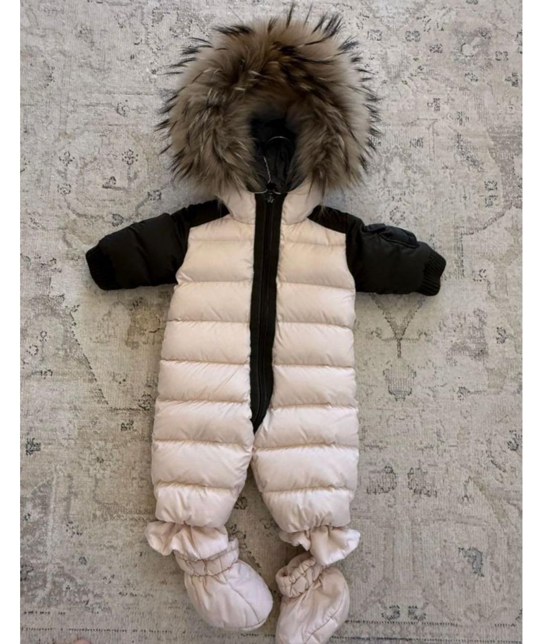 MONCLER KIDS Розовый комбинезон, фото 7