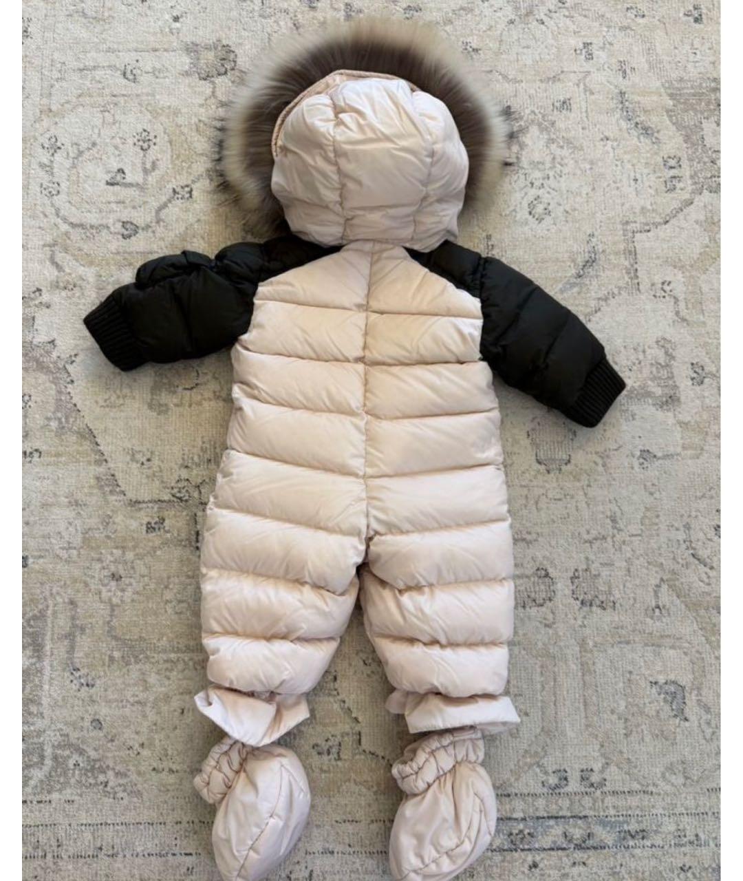 MONCLER KIDS Розовый комбинезон, фото 2