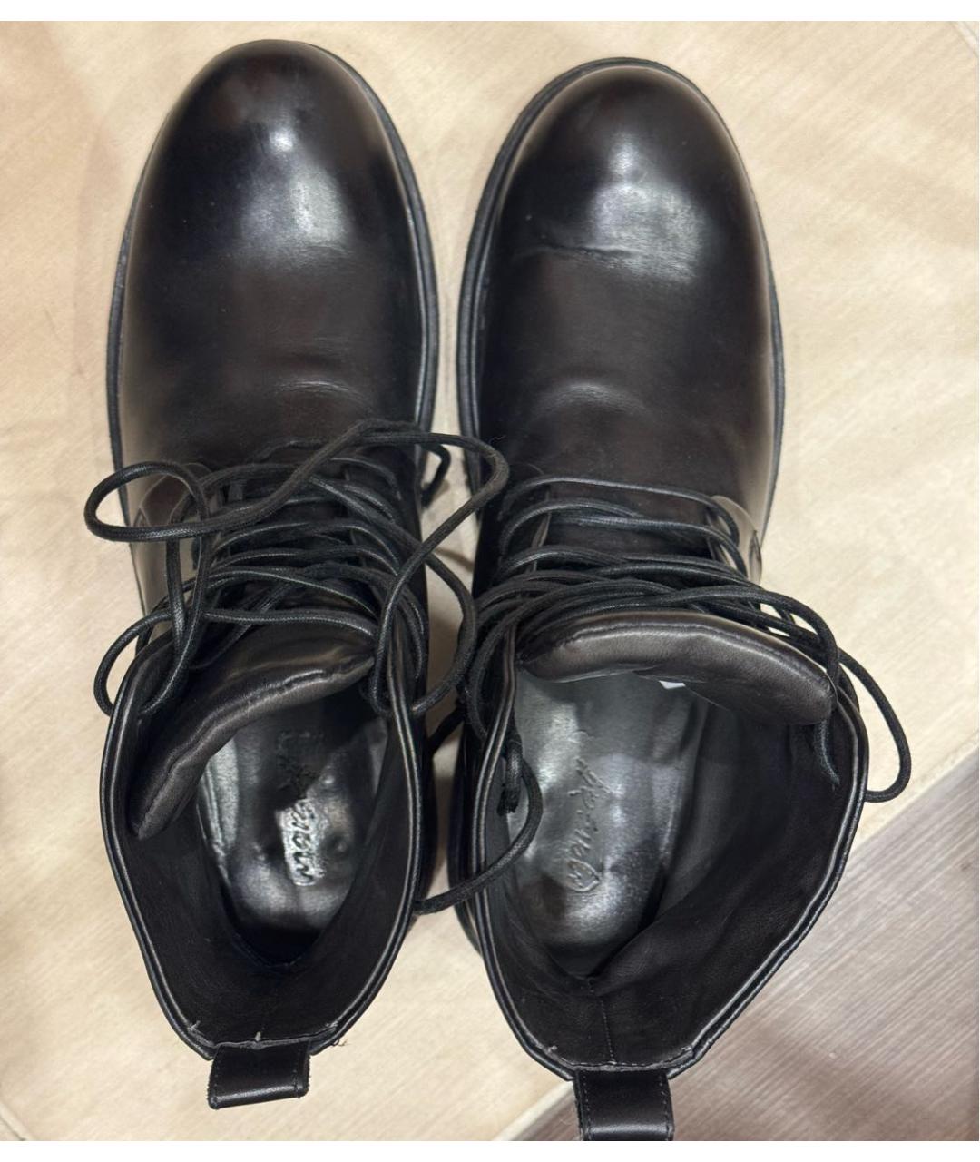 MARSELL Черные кожаные ботинки, фото 3