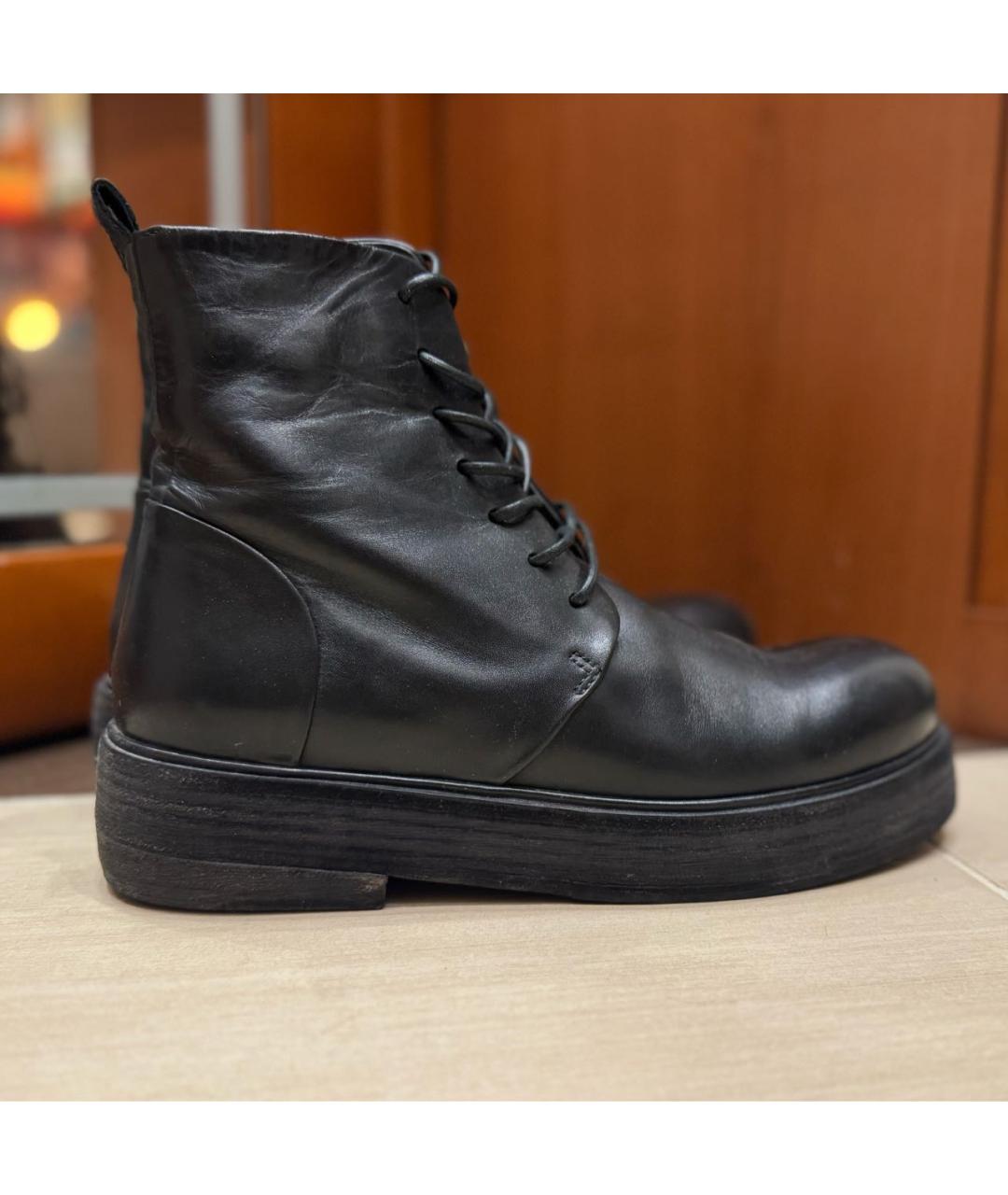 MARSELL Черные кожаные ботинки, фото 8