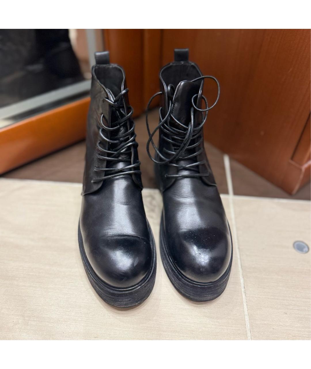MARSELL Черные кожаные ботинки, фото 2