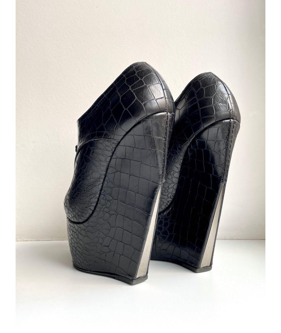 CASADEI Черные кожаные ботильоны, фото 5