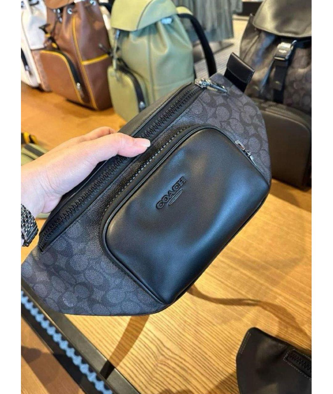 COACH Черная поясная сумка, фото 2